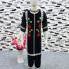 Girls georgette Black Plazo Suit