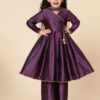 purple anarkali suit girl