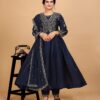 Blue Embroidered Anarkali Suit