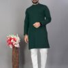 Teal Green Cotton Kurta Pajama