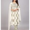 Off-White Printed Kurti Set