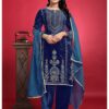 Blue Velvet Salwar Kameez