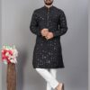 Black cotton Mirror Kurta Pajama