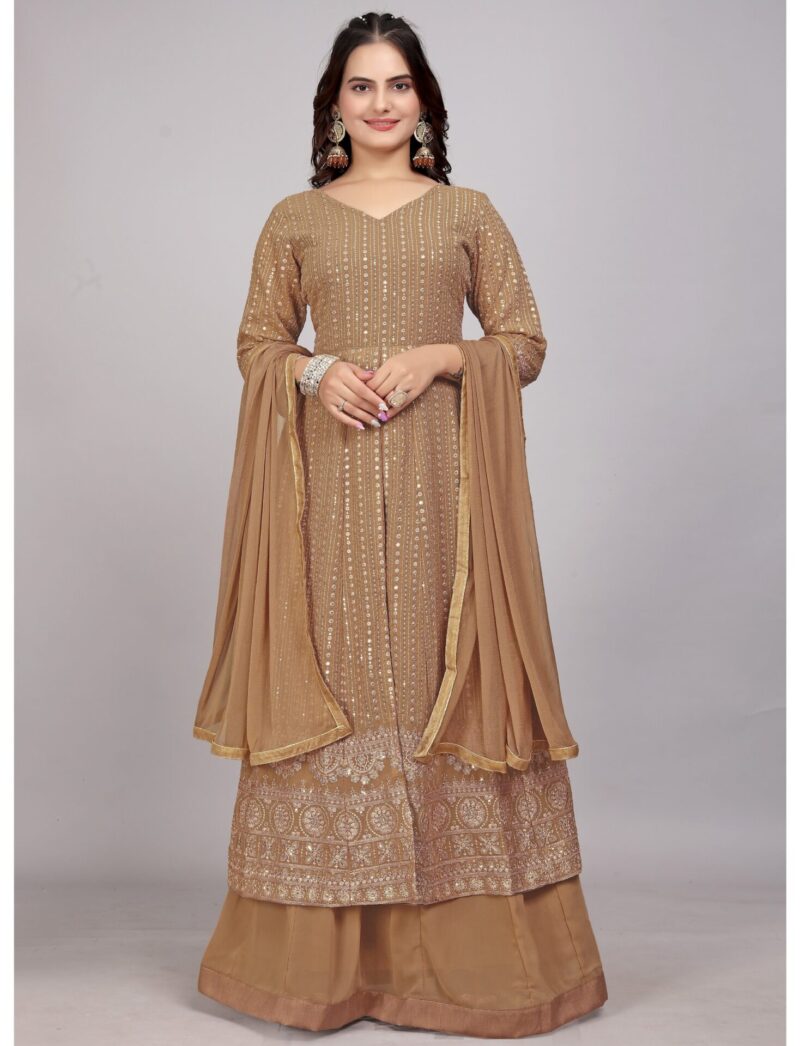 Golden Beige Women Lehenga