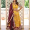 yellow Embroidered Lehenga Choli