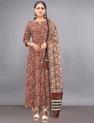 Rayon Printed Anarkali Suit