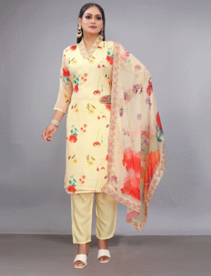 Silk Floral Printed Suit Women