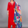 Rayon Red Suit Women