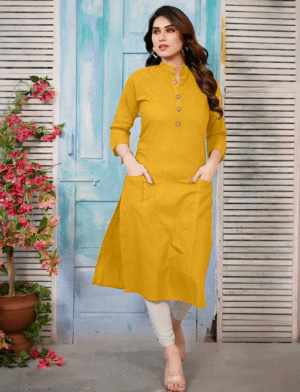 Mustard Yellow Kurta Women