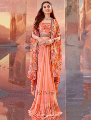 Georgette Indo Western Set