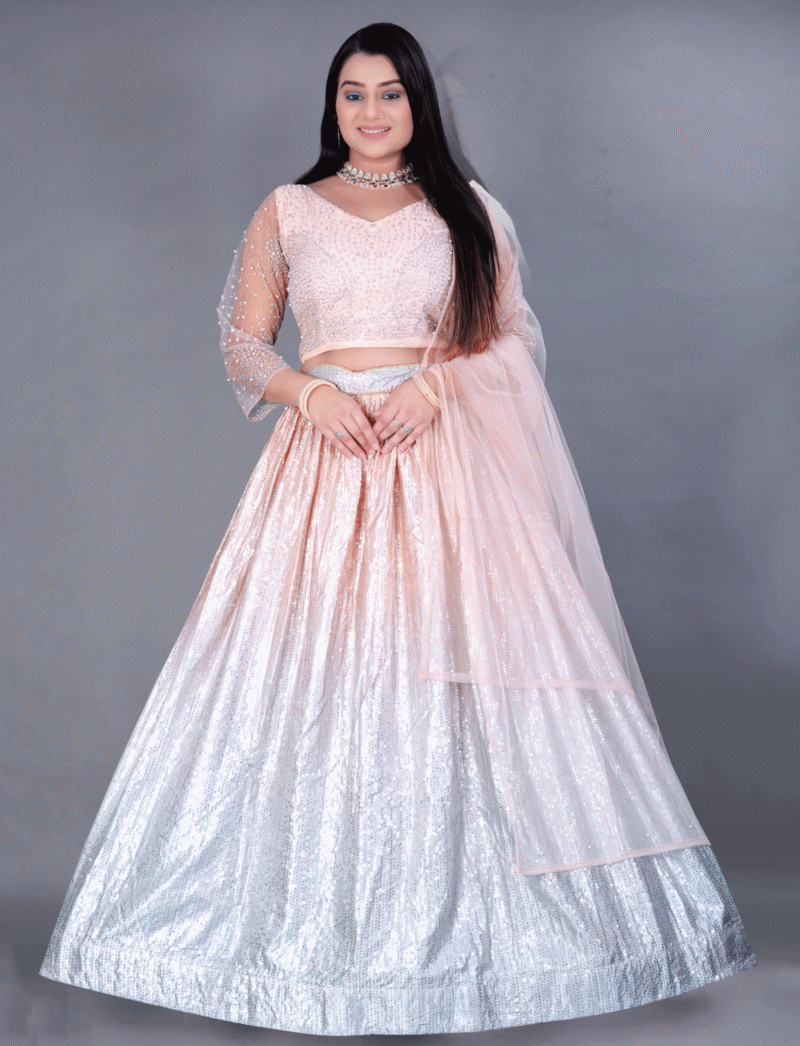 Silver Embroidered Lehenga Choli