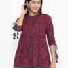 Maroon Cotton Short Top