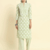 Green Printed Kurta Set