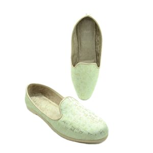 Mint Embroidered Sherwani Jutti