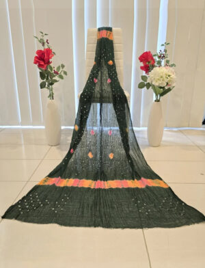 Printed Green Cotton Dupatta