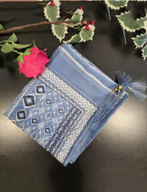 Printed Blue Dupatta