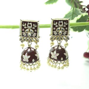 Marron Colour Earrings