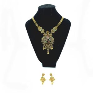 Golden Necklace With Earrings