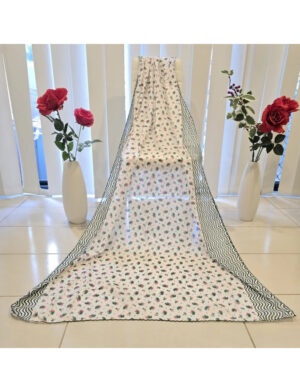 White Printed Cotton Dupatta