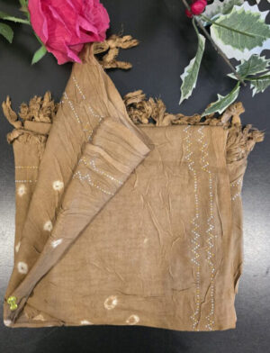 Light Brown Printed Dupatta