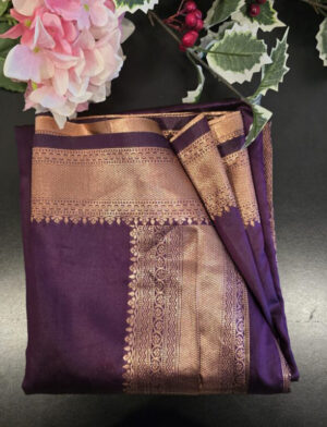 Wine With Golden Embroidery Dupatta