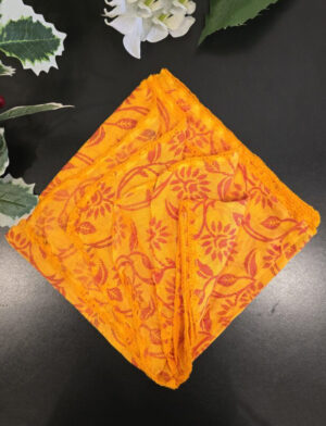 Printed Orange Dupatta