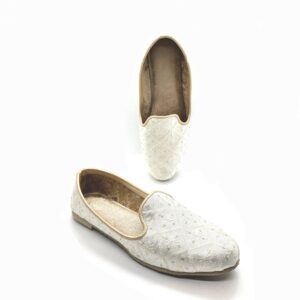 White Embroidered Jutti