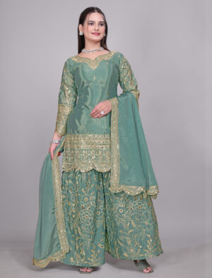 Heavy Party Wear Sharara Suit