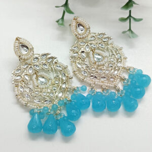 Sky Blue Kundan Earring