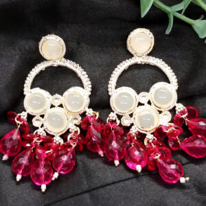 ChandBali Polaki Earrings - Pink