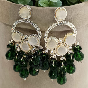 ChandBali Polaki Earrings - Green