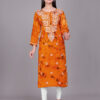 Yellow Lucknowi Embroidered Kurti
