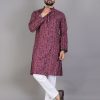 Purple Bandhani Printed Kurta Pajama