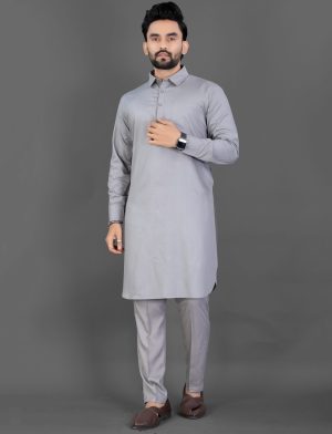 Grey Punjabi Kurta Pajama