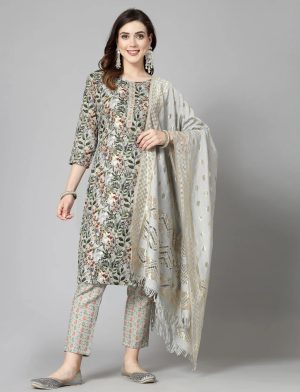 Floral Cotton Kurta Set