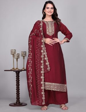 Women Embroidery Plazo Suit