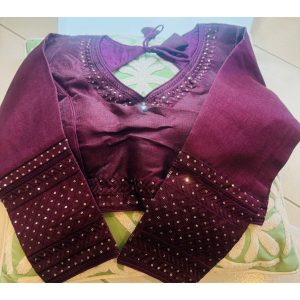 SILK SEQUENCE WORK BLOUSE
