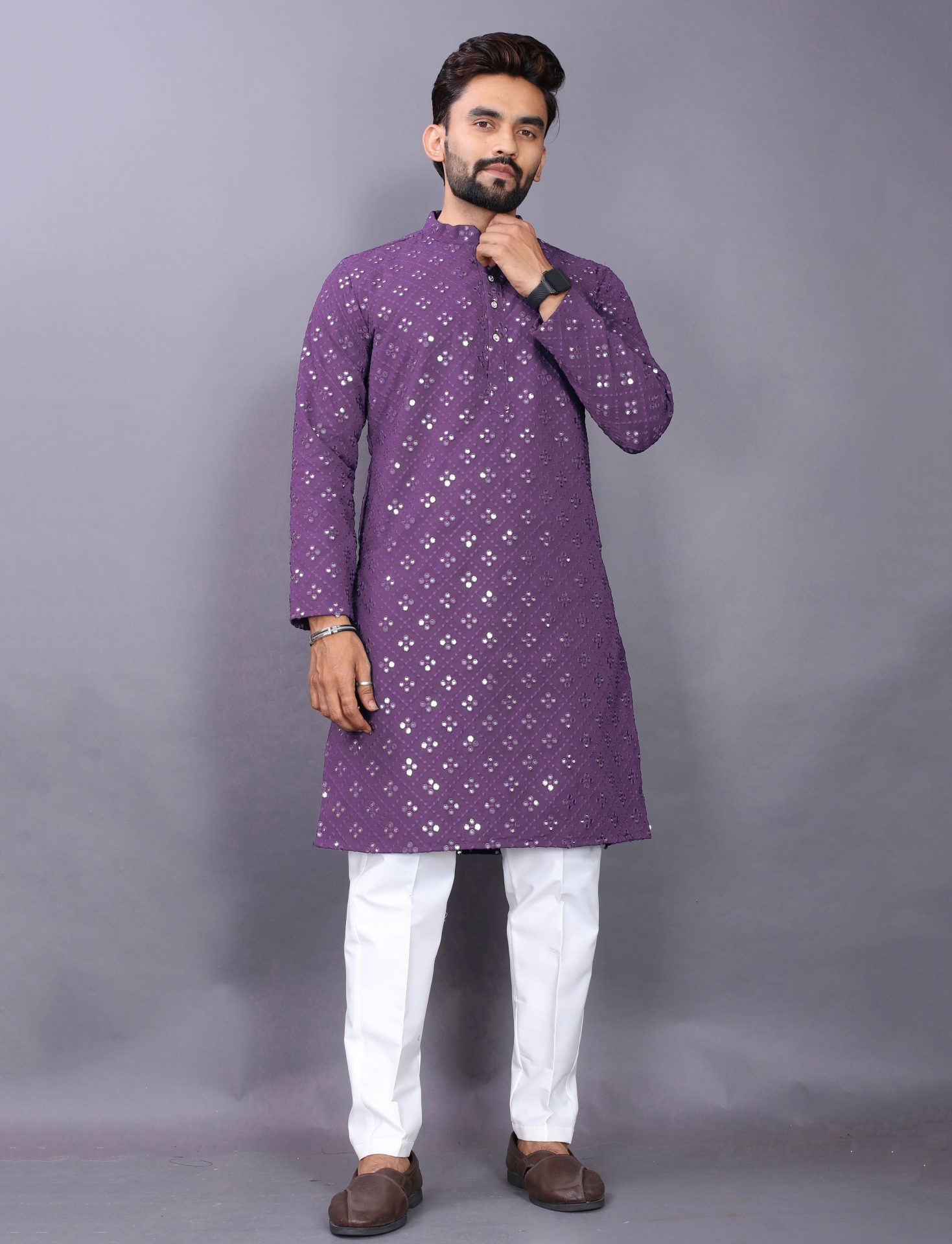 plain white cotton kurta pajama