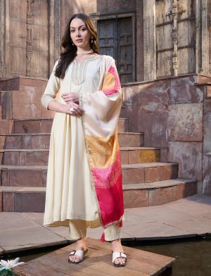 Embroidered Rayon Anarkali Suit